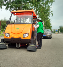 四川景区扫地车运用于非遗地面的清洁
